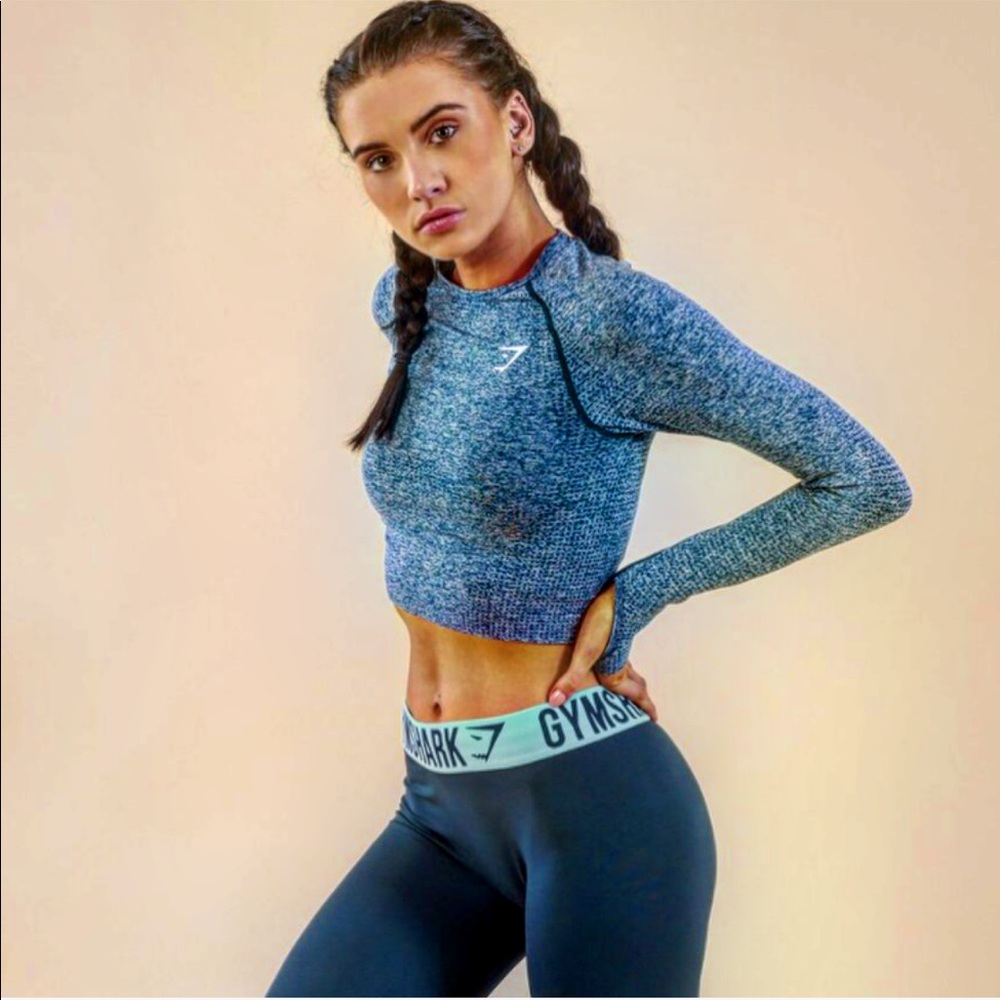 Gymshark Vital Seamless Crop Top - Deep Teal